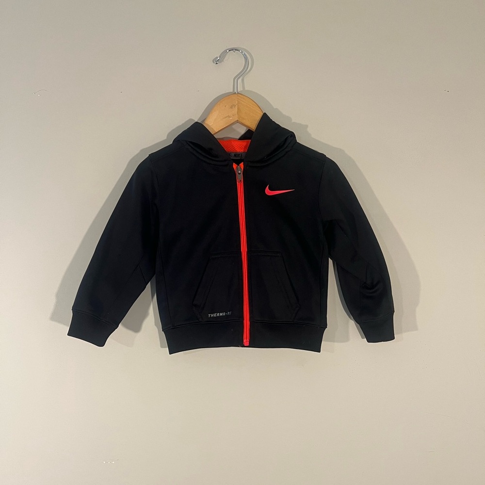 Nike Black Hooded Jacket‎ 2T